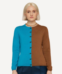 Oleana 623IH L Complementary cardigan, verdigris