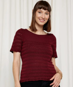 Oleana 803K2 XXL Marit top, burgunder