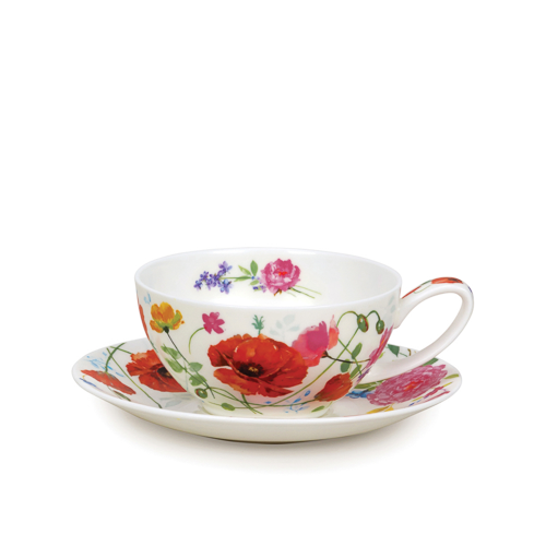 Tea-4-1 - Tekopp med skål - Wild garden