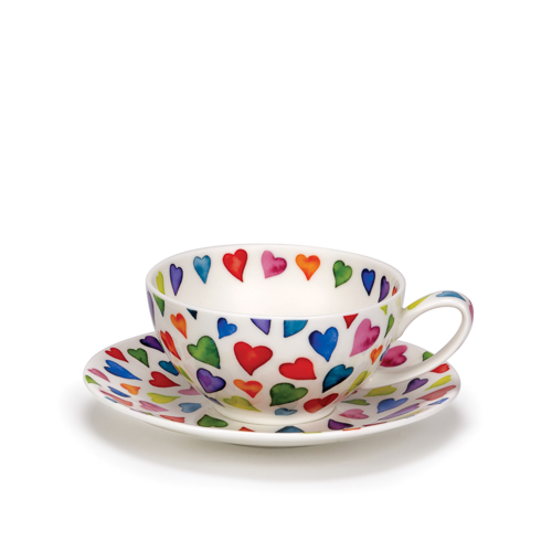 Tea-4-1 - Tekopp med skål - Warm hearts