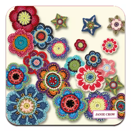 Emma Ball - Coaster - glassbrikke - Janie Crow Crochet motifs