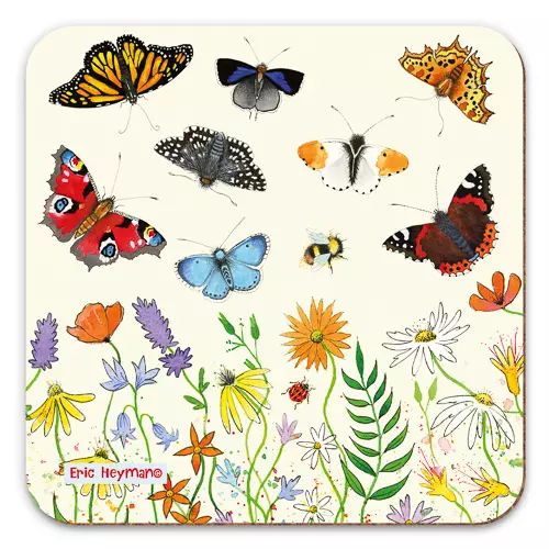 Emma Ball - Coaster - glassbrikke - Butterflies