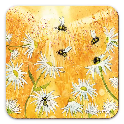 Emma Ball - Coaster - glassbrikke - Bees & Daisies