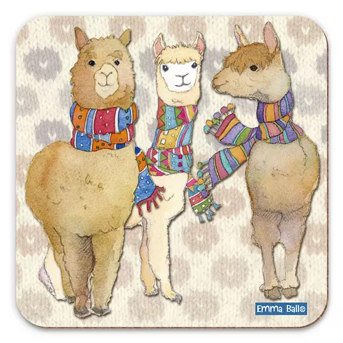 Emma Ball - Coaster - glassbrikke - Other woolies Three Alpacas again