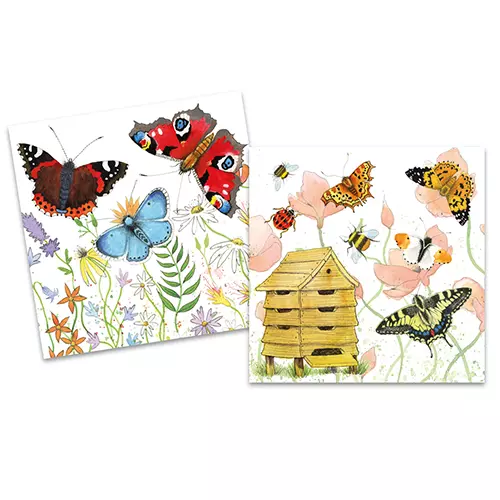 Emma Ball - pakke med 10 små kort - Butterflies