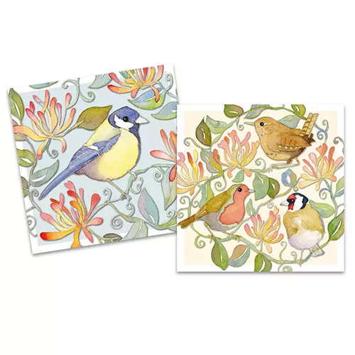 Emma Ball - pakke med 10 små kort - Garden birds