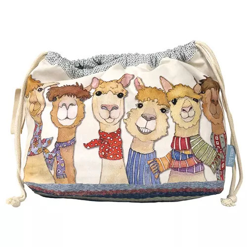 Emma Ball - Prosjektpose - Drawstring bag - Happy Alpacas