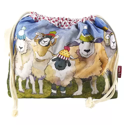 Emma Ball - Prosjektpose - Drawstring bag - Happy sheep
