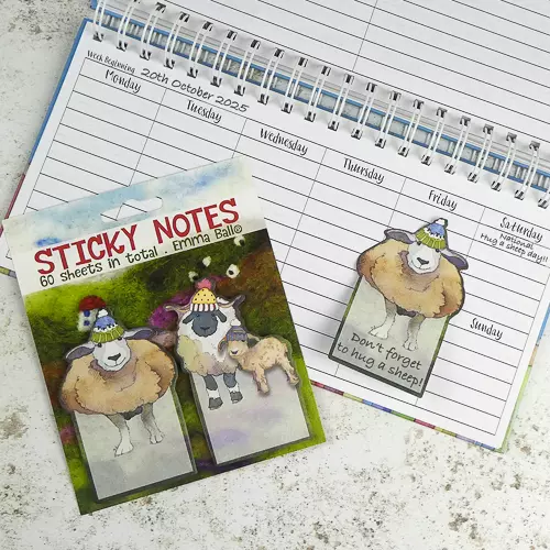 Emma Ball - Sticky notes - Happy sheep