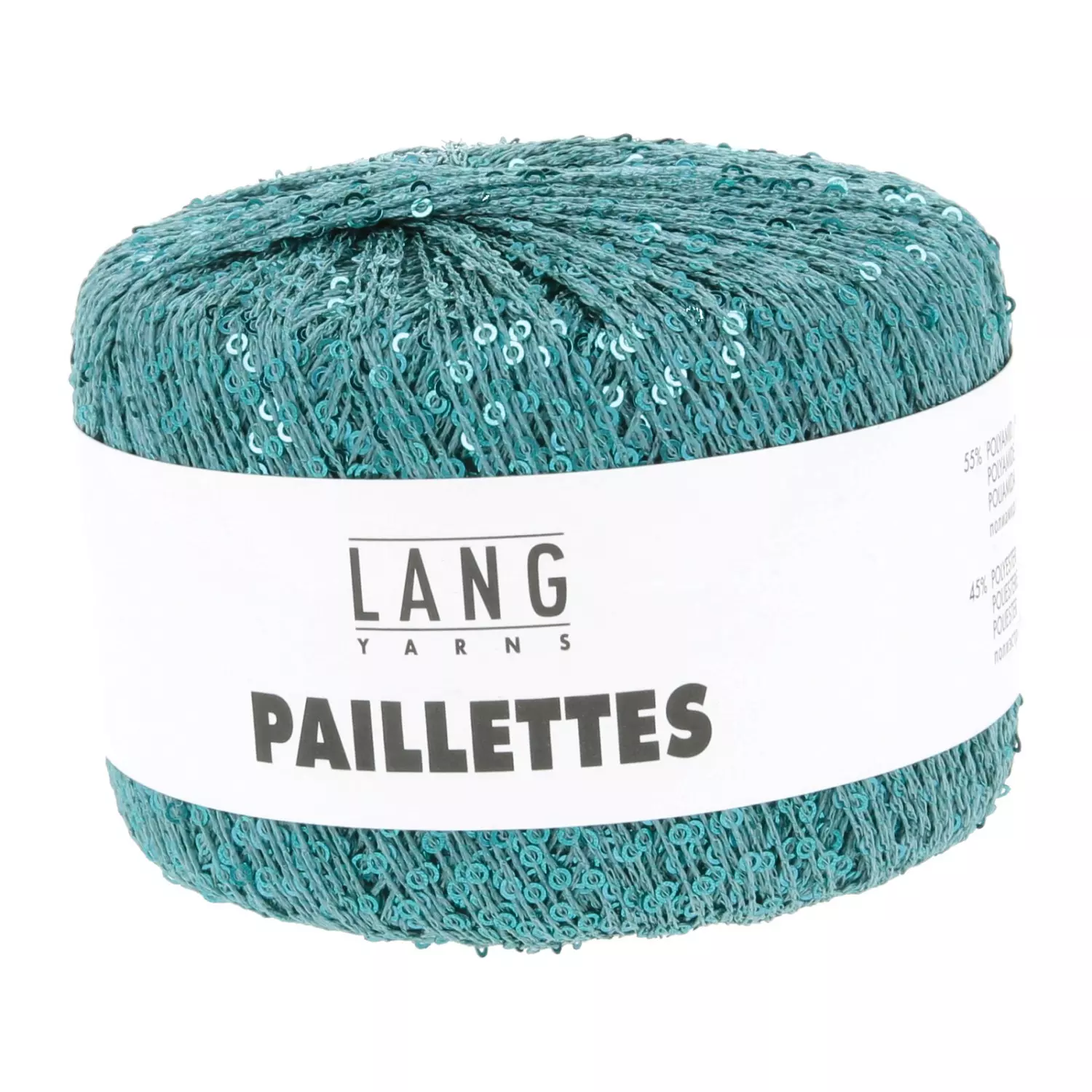 Lang - Paillettes - 0188 Mørk turkis