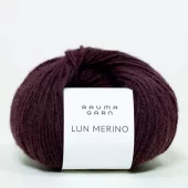 Rauma Lun Merino 42 Mørk burgunder