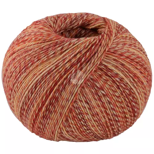 Lana Grossa Vintage socks 1012 Rødorange melert