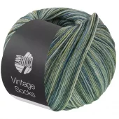 Lana Grossa Vintage socks 1052 Flerfarget blågrønn