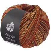 Lana Grossa Vintage socks 1053 Flerfarget brun-orange