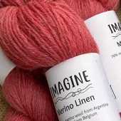 Imagine - Merino Linen - Korallrød