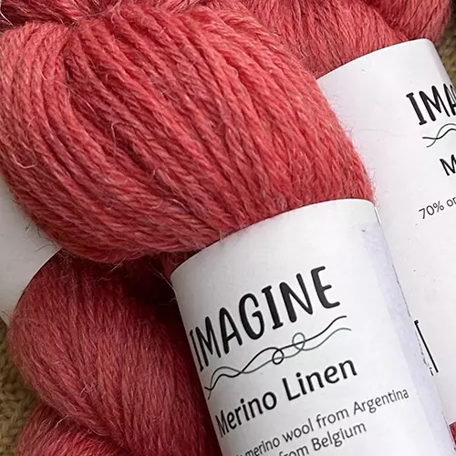 Imagine - Merino Linen - Korallrød