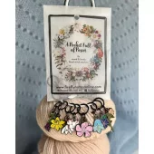 Firefly notes - sett med 8 håndlagde maskemarkører - A pocketful of Posies (blomstertema)