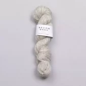 Ufarga - garn til håndfarging - Finull - lys gråmelert  (100 gr hespe)