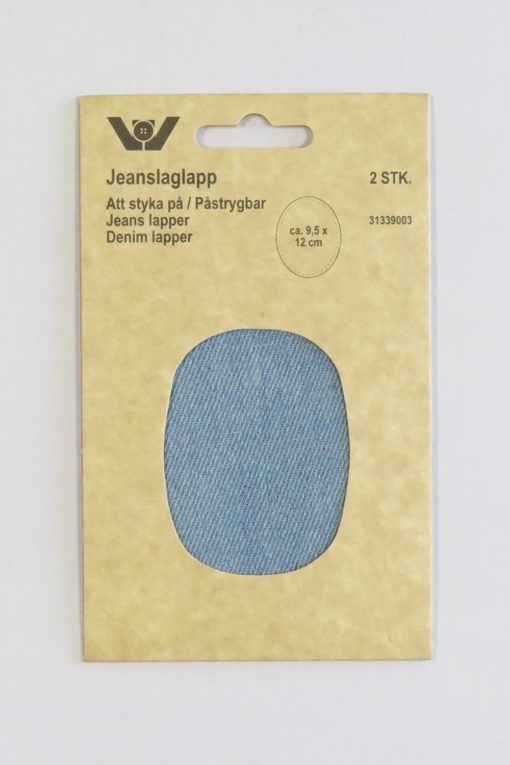 Oval jeanslapp strykbar 9,5x12cm