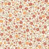Balslöw poplin 145cm røde/oransje blomster