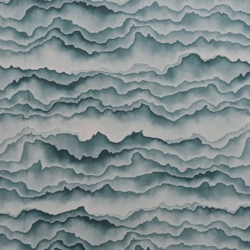 Balslöw 100% viscose m/print blågrønn140 cm