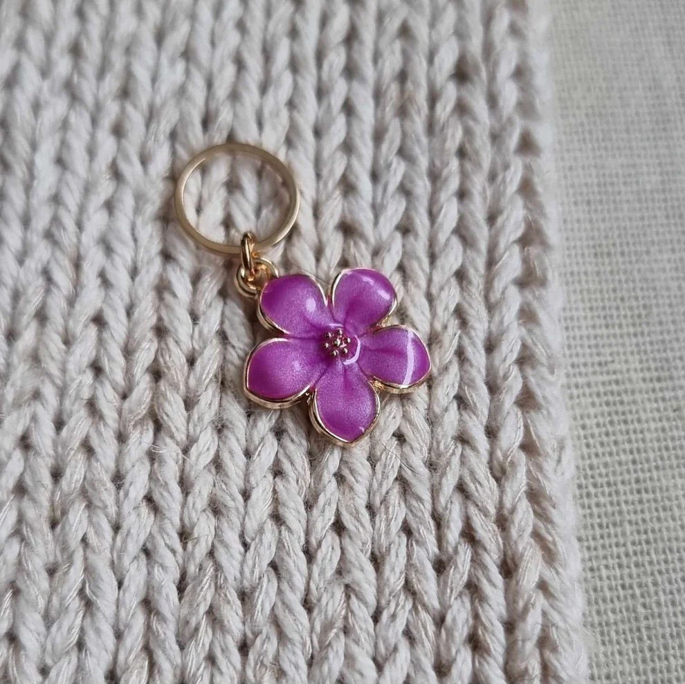 Maskemarkør blomst fiolett Aune Design