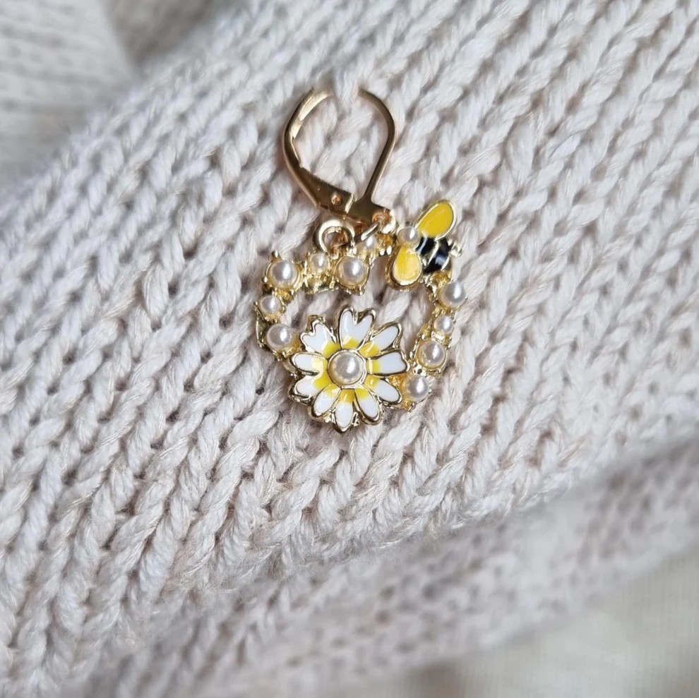 Fremgangsmarkør bie og blomst Aune Design