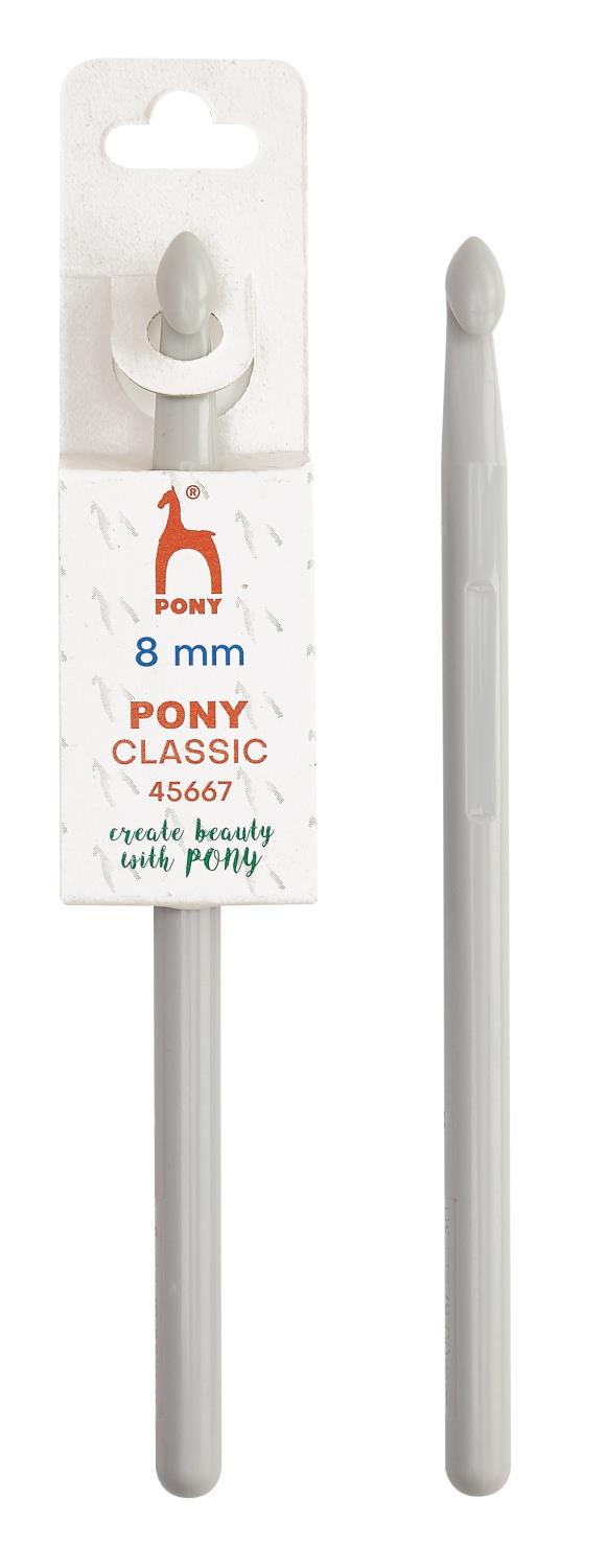 Pony 20 cm heklenål plast, 20mm