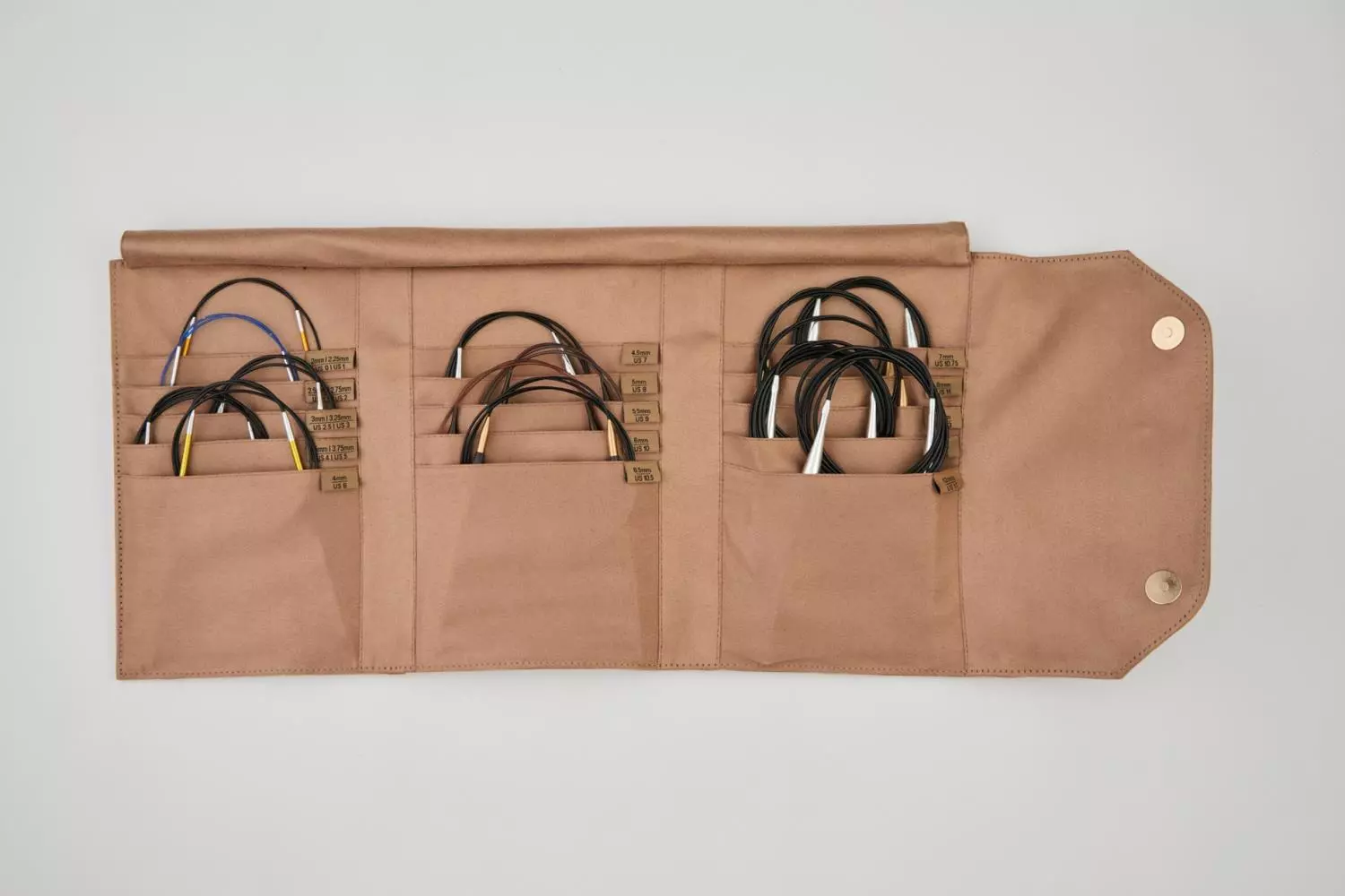 Knit Pro etui til rundpinner beige