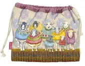 Prosjekveske med snorer Sauefamilien