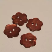 Perlemorsknapp blomst 17mm brun