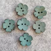 Cocosknapp blomst 25mm lys blå