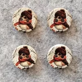 Kokosknapp 12mm Fugl