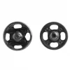 Trykknapp 17mm antikk sølv/sort