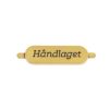 Merke metall oval "Håndlaget" 4x1,2cm
