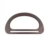 Veskehåndtak tre mørk brun 15x8,5 cm