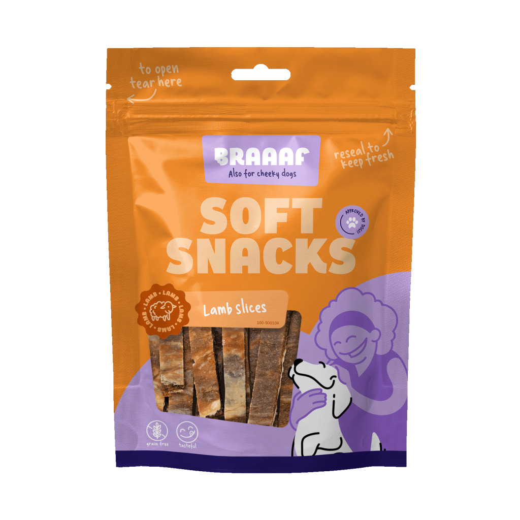 Braaaf Soft Snack Slices Lamb & Fish