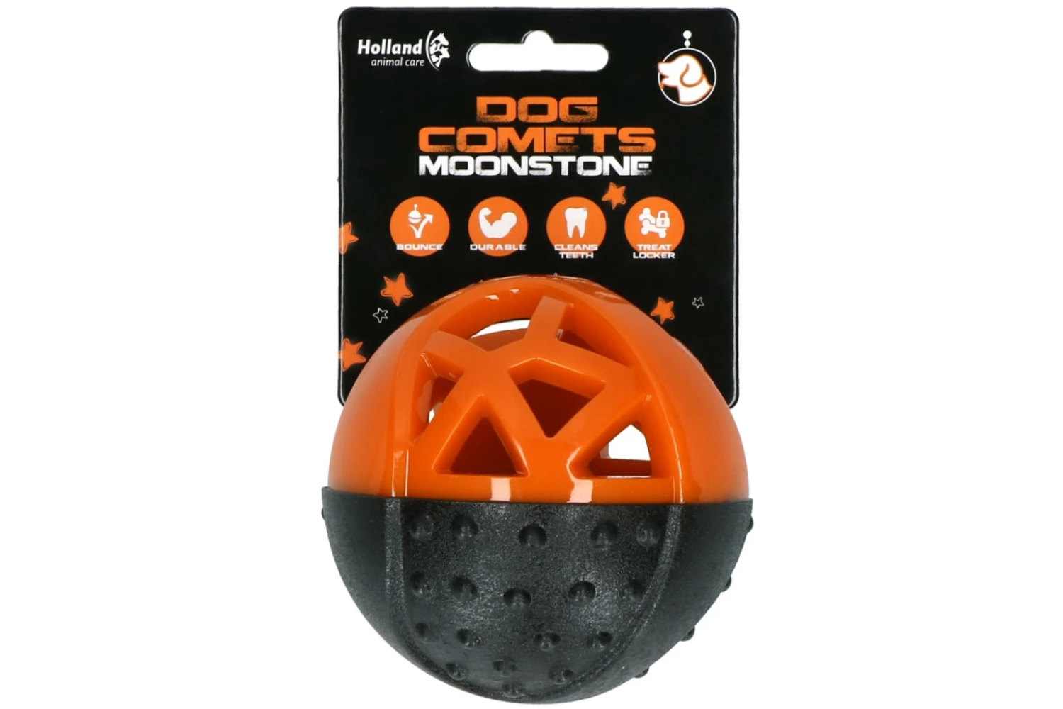 Dog Comets Moonstone Treat Ball  Oransje