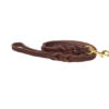 Top Leather Braided oiled leather leash 300cm brun