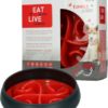 Eat Slow Live Longer Tumble Feeder Rød