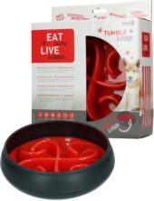 Eat Slow Live Longer Tumble Feeder Rød