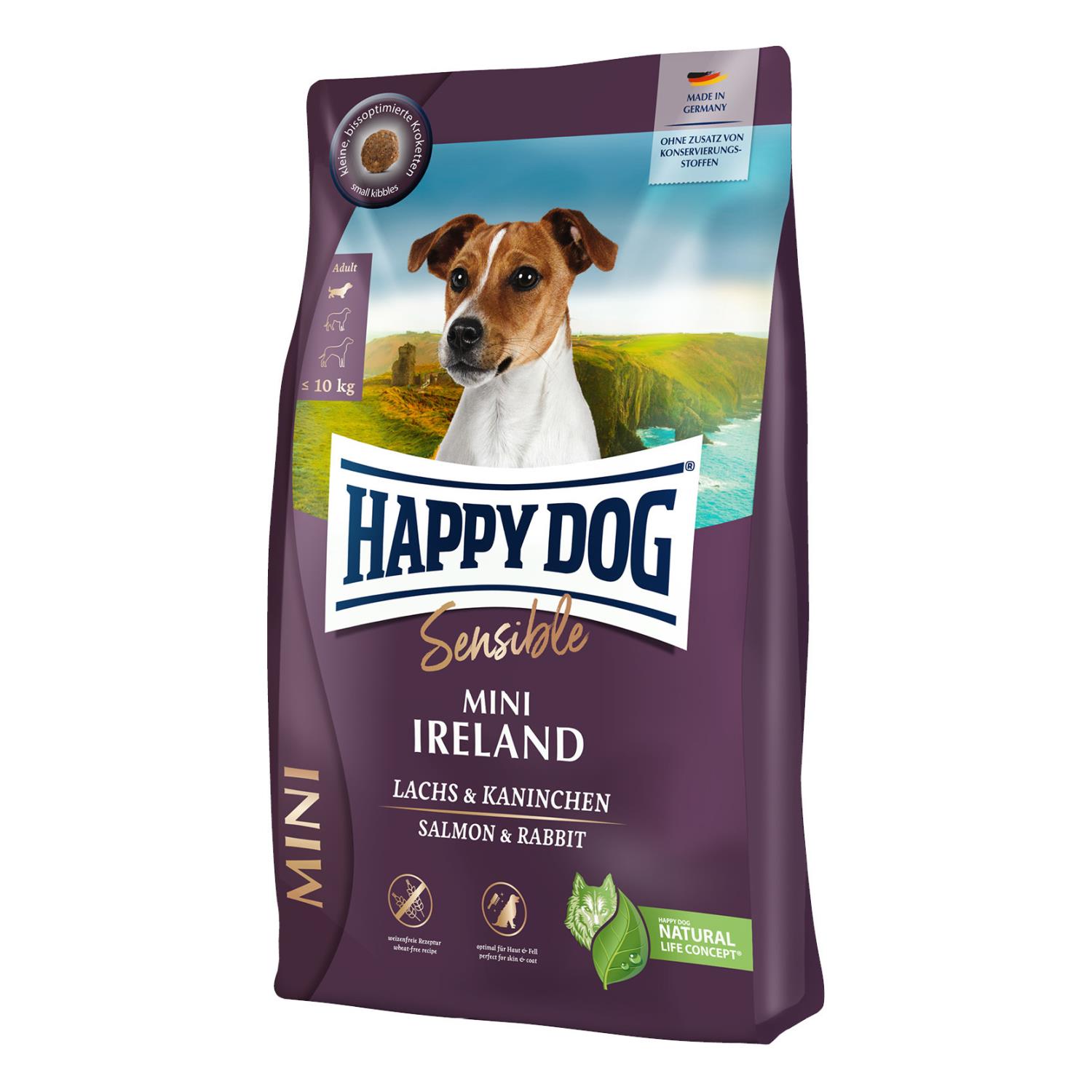 Happy Dog Sensible Mini Ireland M/Laks & Kanin 4 kg