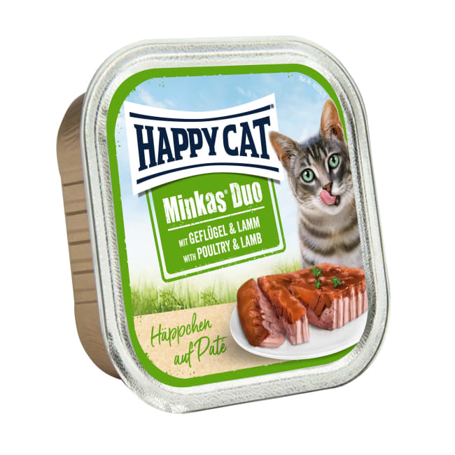 Happy Cat Minkas Duo Menu Fugl & Lam, 100g