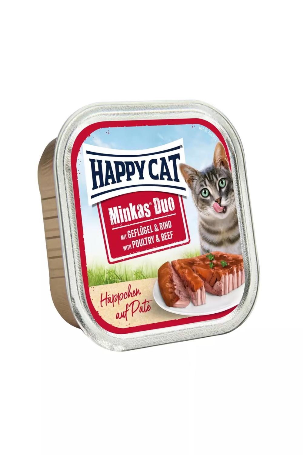 Happy Cat Minkas Duo Menu Fugl & Okse, 100g