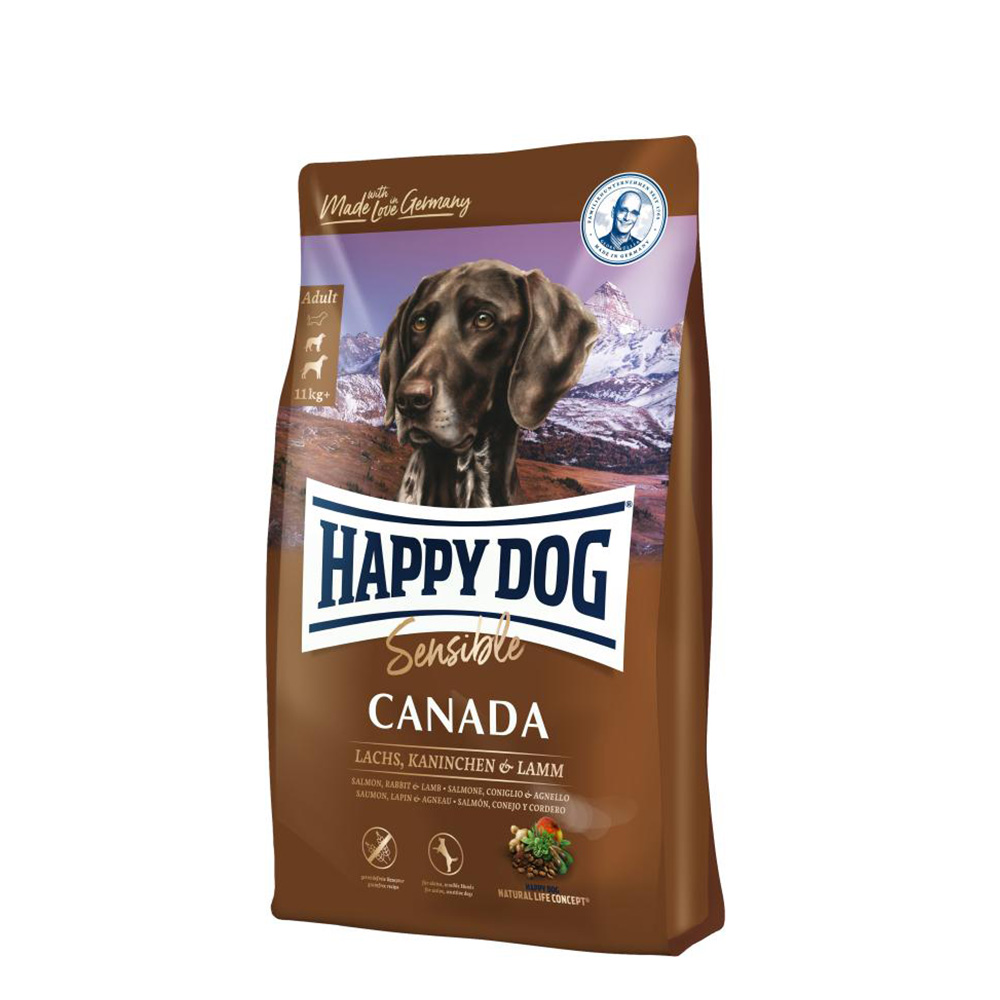 Happy Dog Sensible Canada M/Laks, Lam, Kanin & Egg 4kg