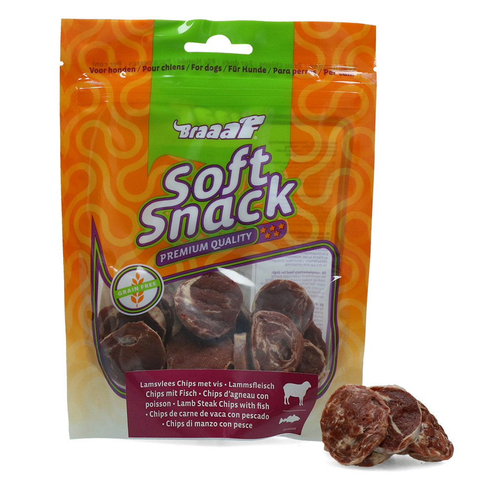 Braaaf Soft Snack Chips Lamb & Fish