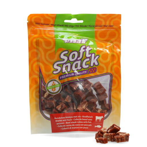 Braaaf Soft Snack Cubes Beef & Fish