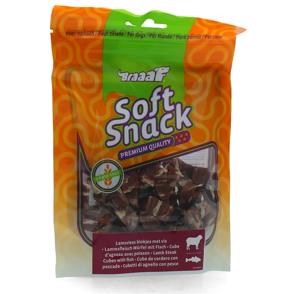 Braaaf Soft Snack Cubes Lamb & Fish