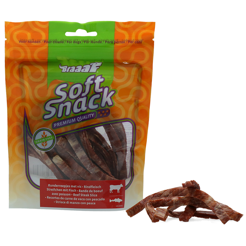 Braaaf Soft Snack Slice Beef & Fish