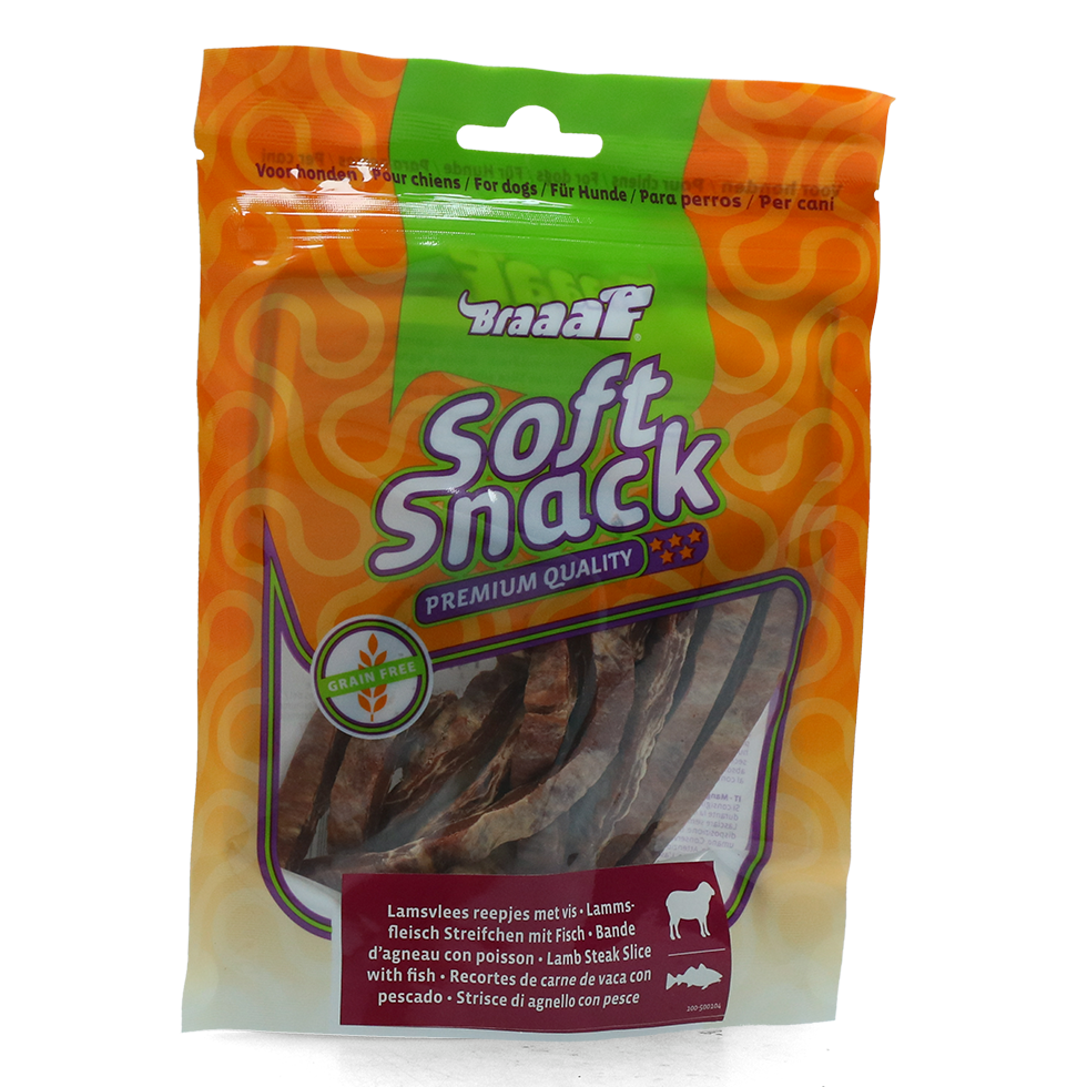 Braaaf Soft Snack Slice Lamb & Fish